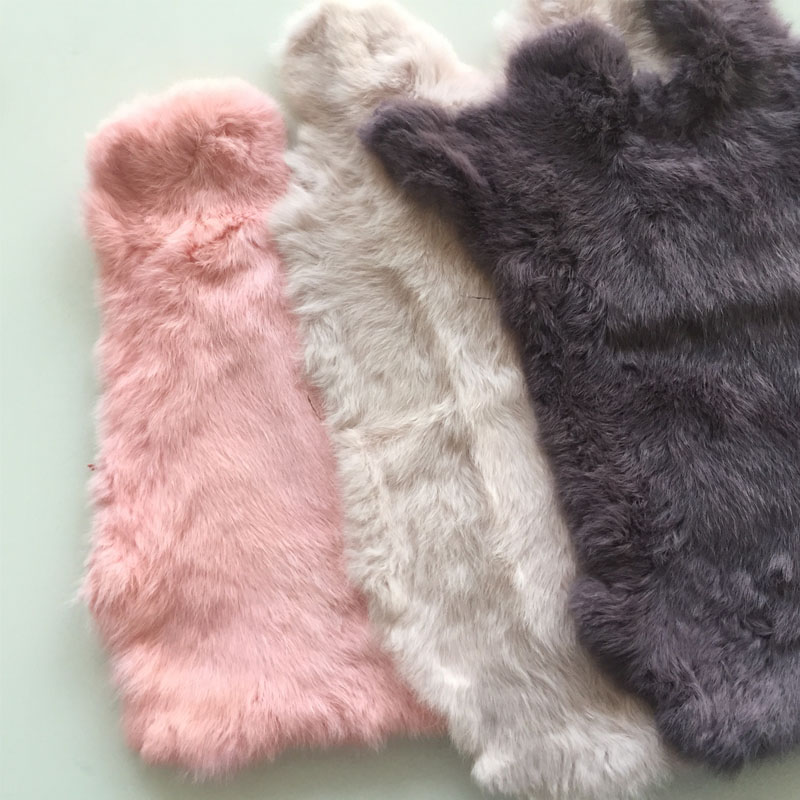 Çok renkli gerçek tavşan kürk  - Home Textiles Sale incelemesi ve fiyatı