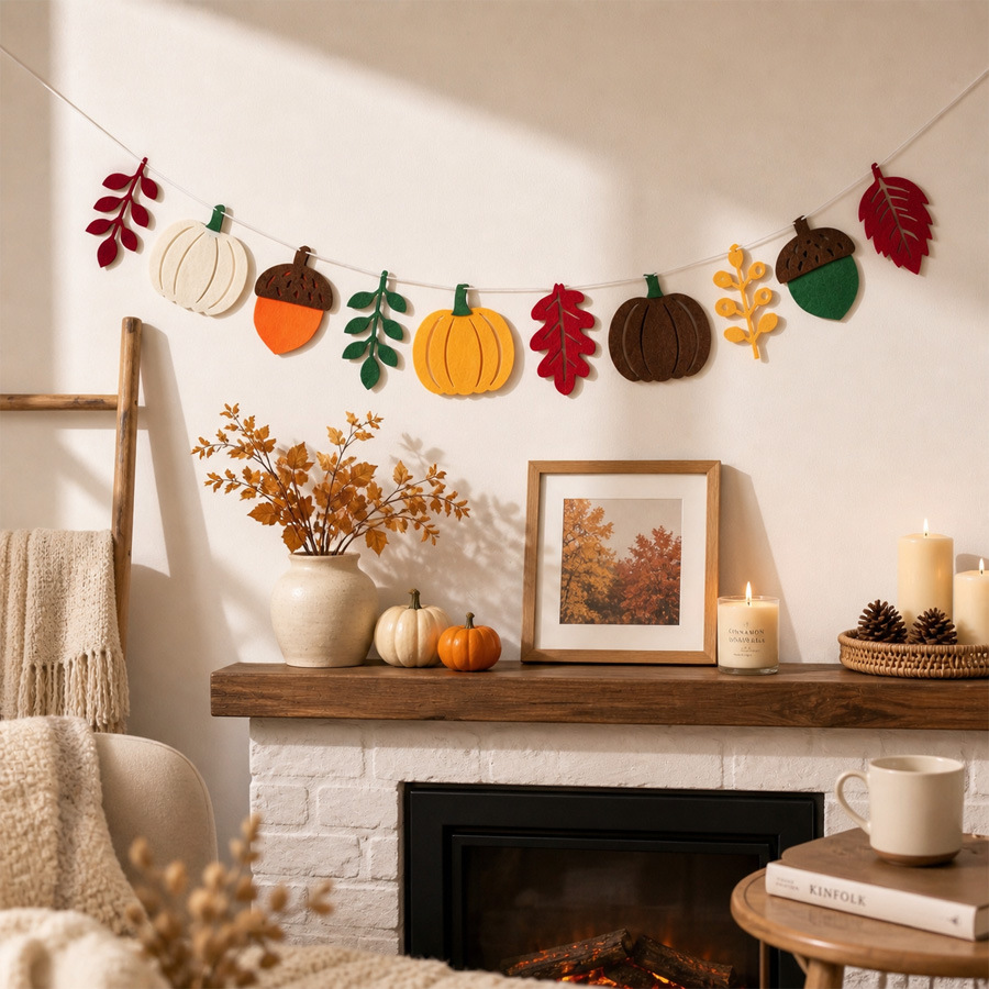 Sonbahar Kabak Yaprakları Bayr - Home Textiles & Decorations incelemesi ve fiyatı