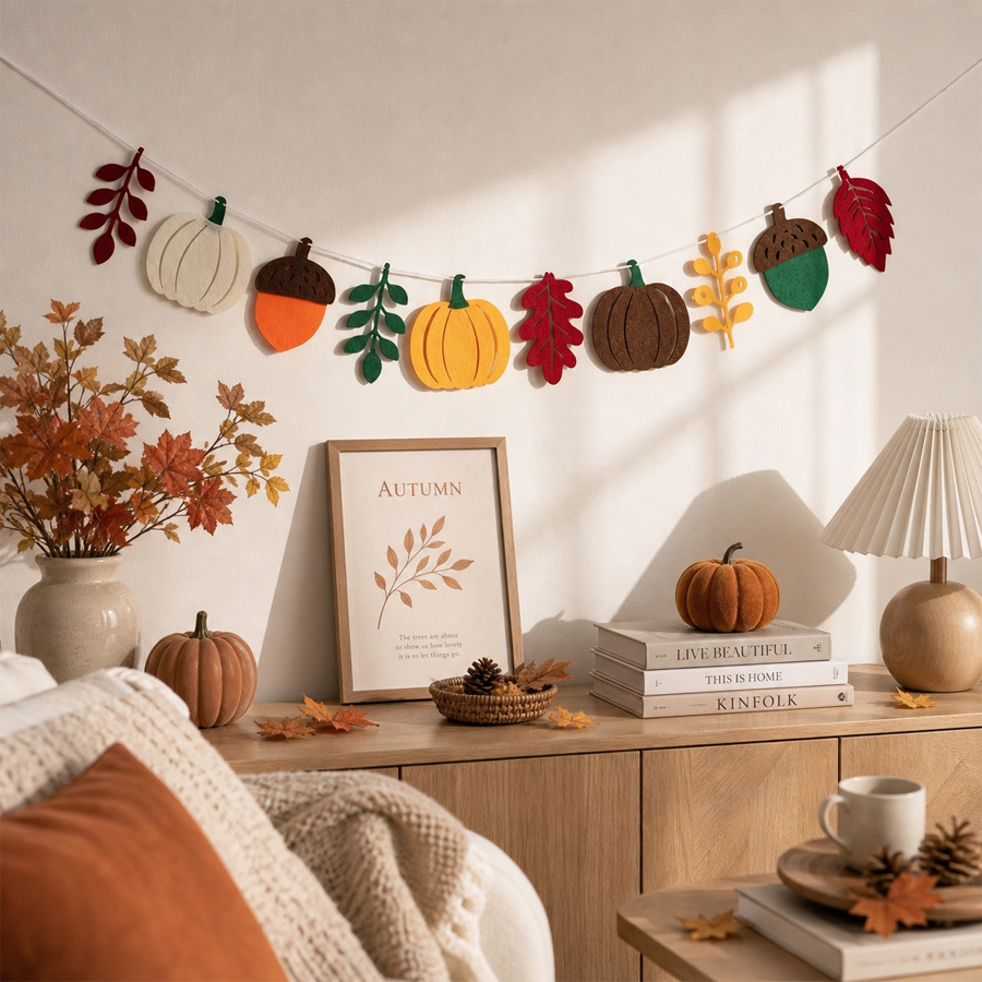 Sonbahar Kabak Yaprakları Bayr - Home Textiles & Decorations incelemesi ve fiyatı